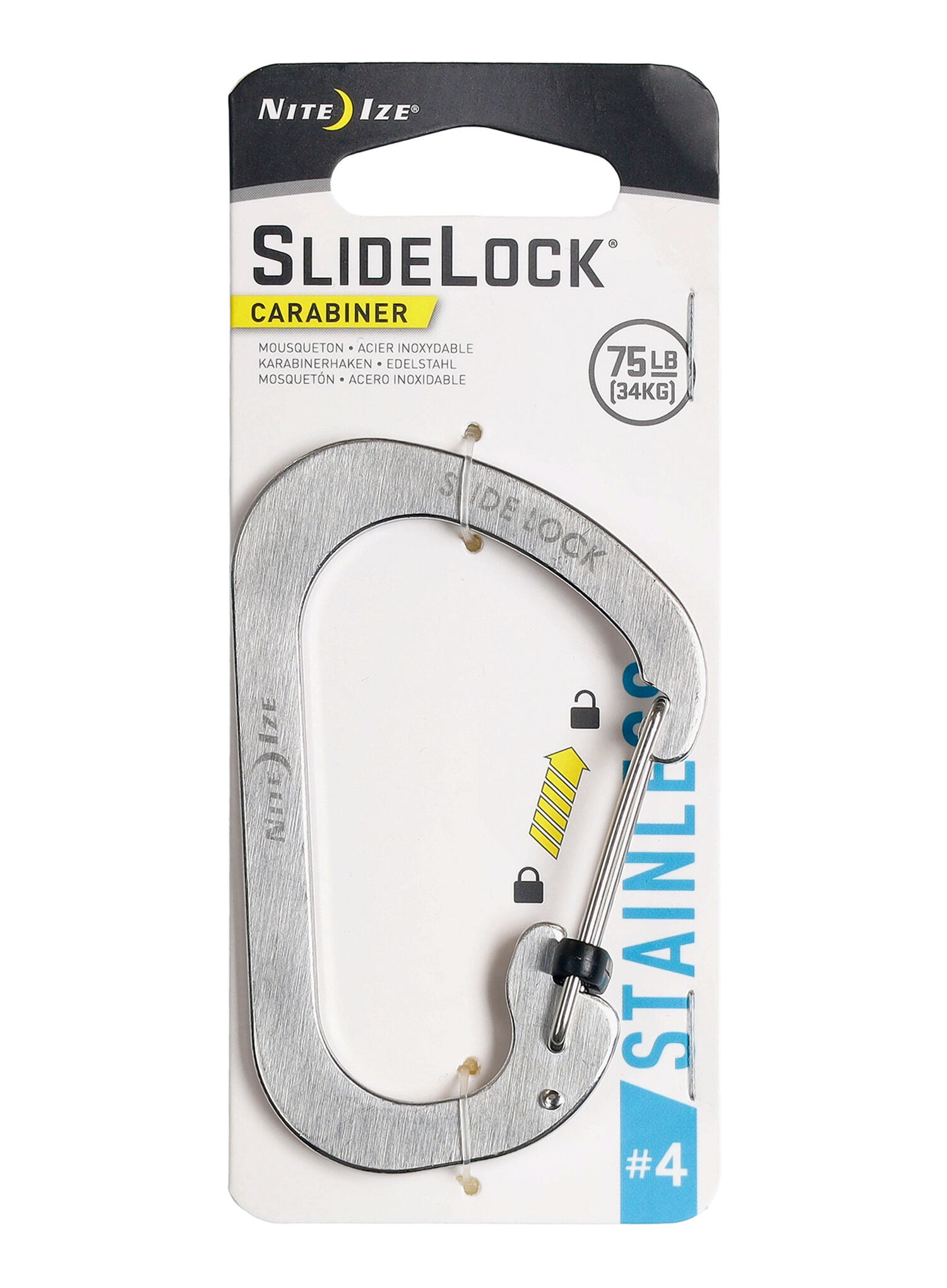 SlideLock Karabiner 4 - Nite Ize - Staal 4/7
