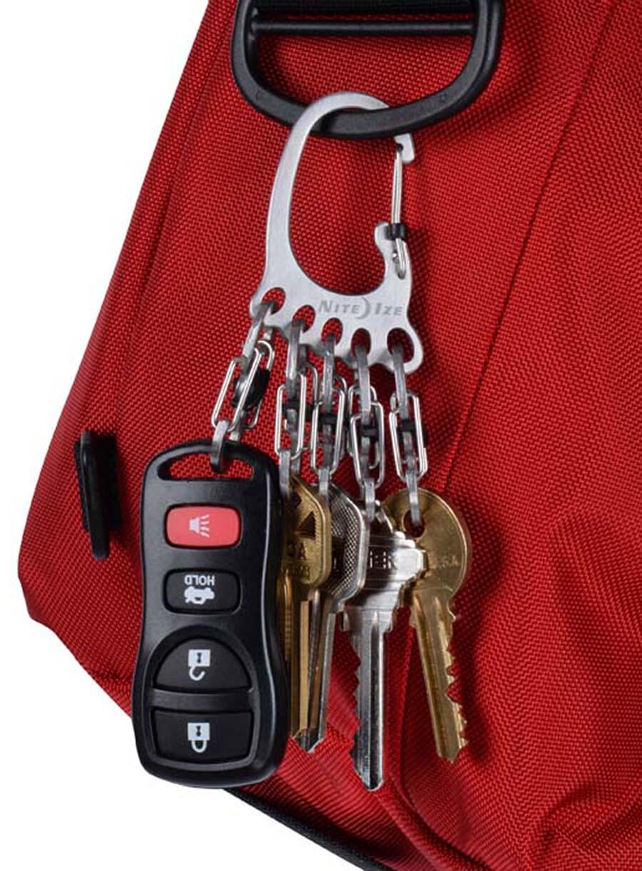 Sleutelhanger Nite Ize BigFoot KeyRack Locker - staal 6/6