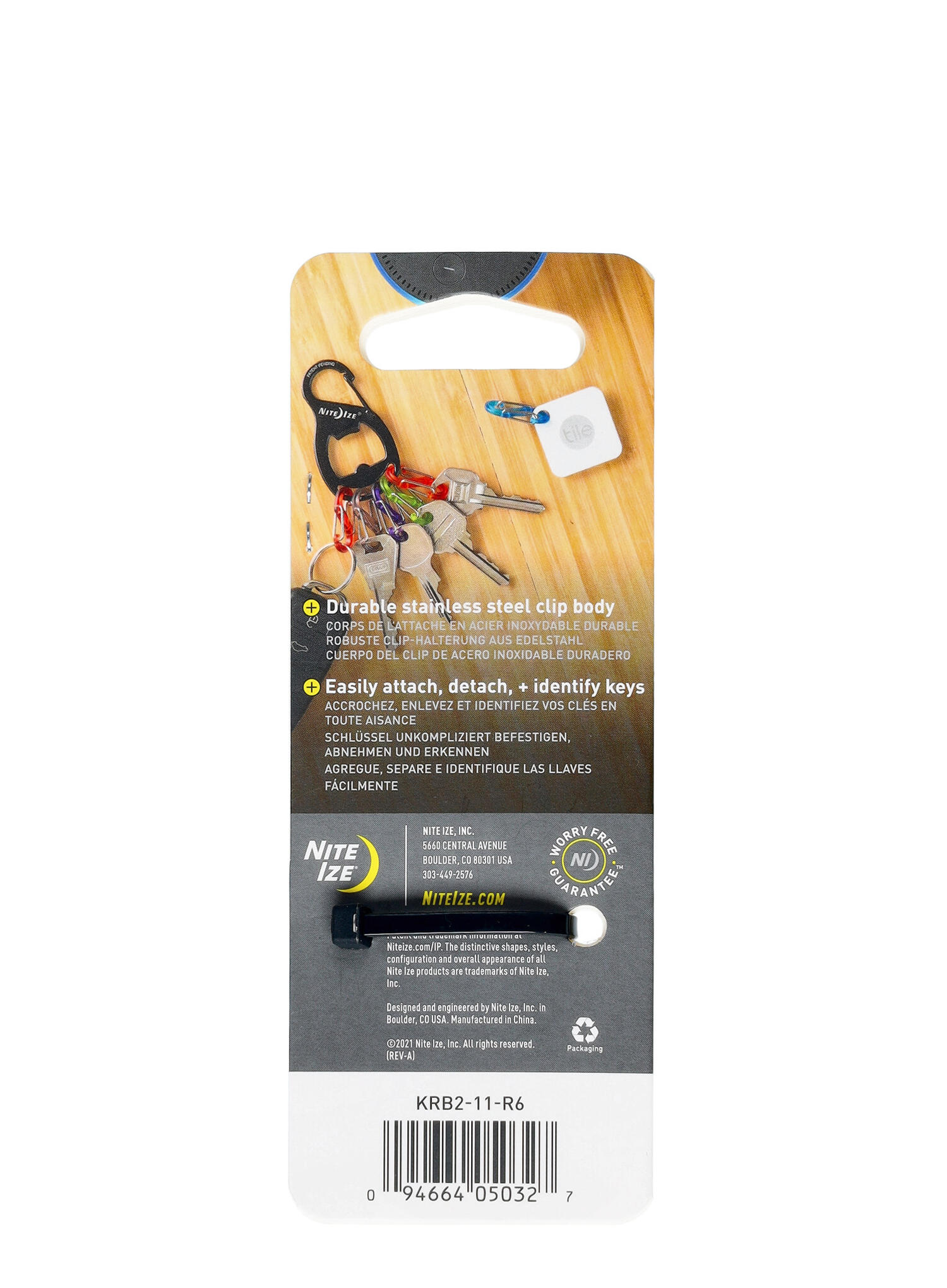 Carabine Nite Ize KeyRack+ S-Biner - acier inoxydable 6/6