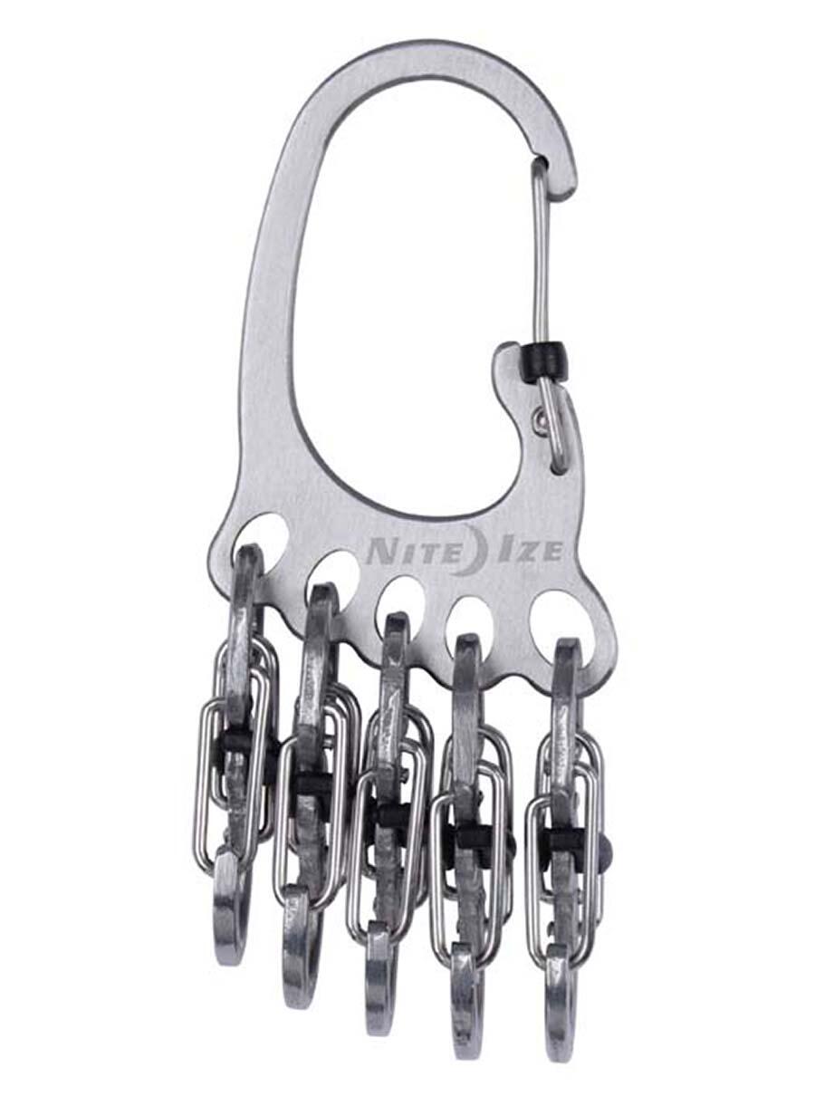 Sleutelhanger Nite Ize BigFoot KeyRack Locker - staal 4/6