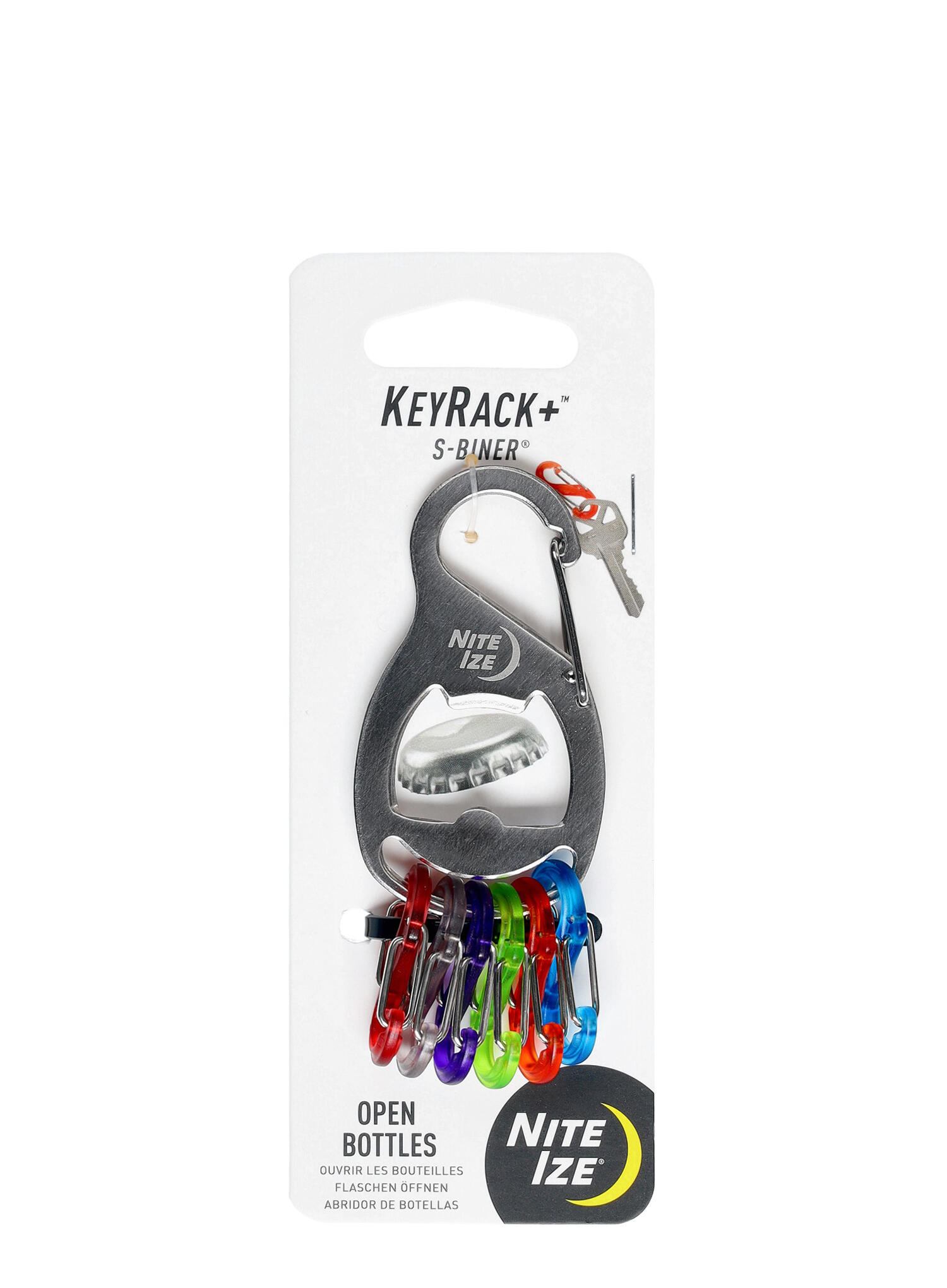 Carabine Nite Ize KeyRack+ S-Biner - acier inoxydable 5/6