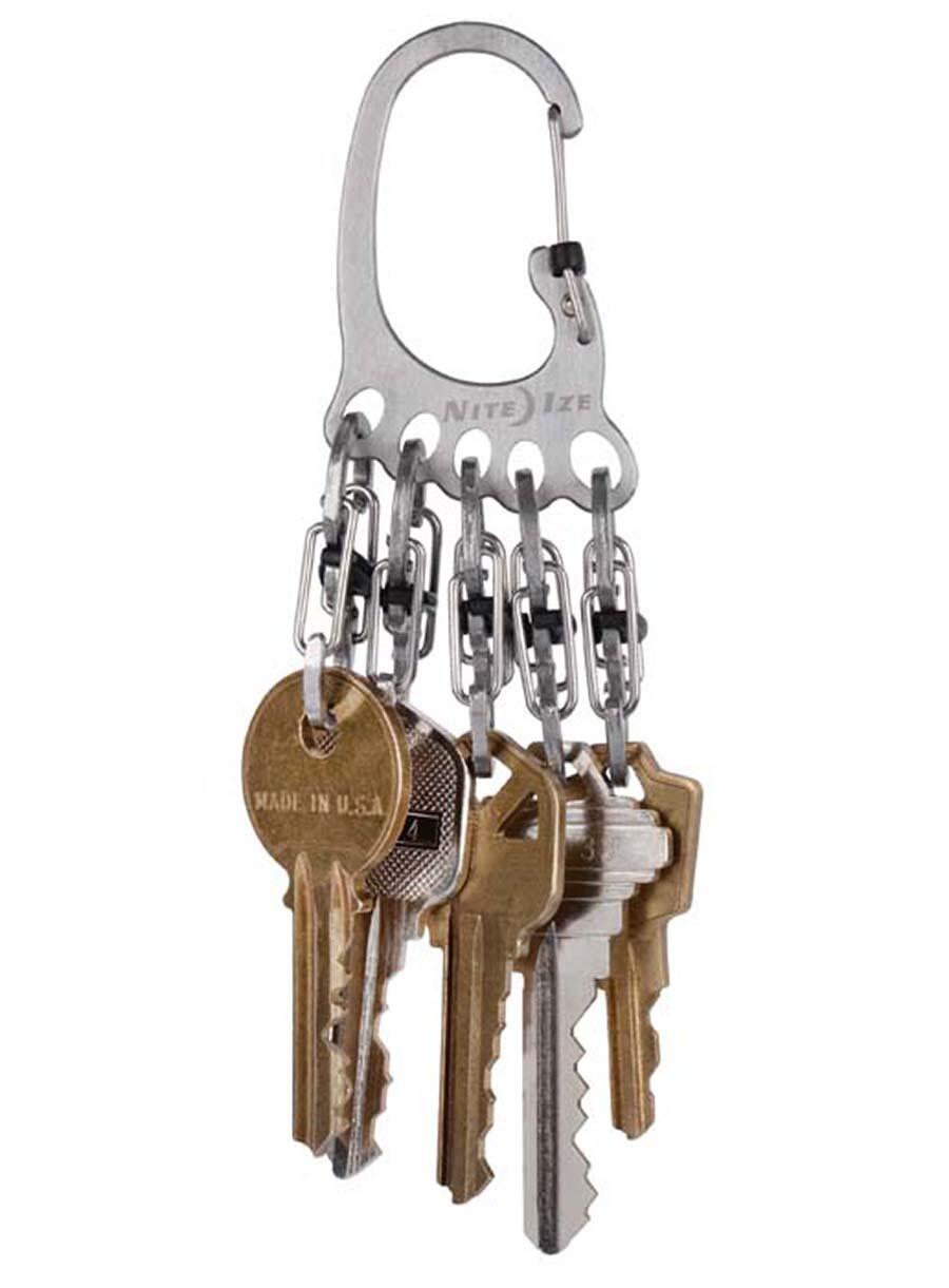 Sleutelhanger Nite Ize BigFoot KeyRack Locker - staal 5/6