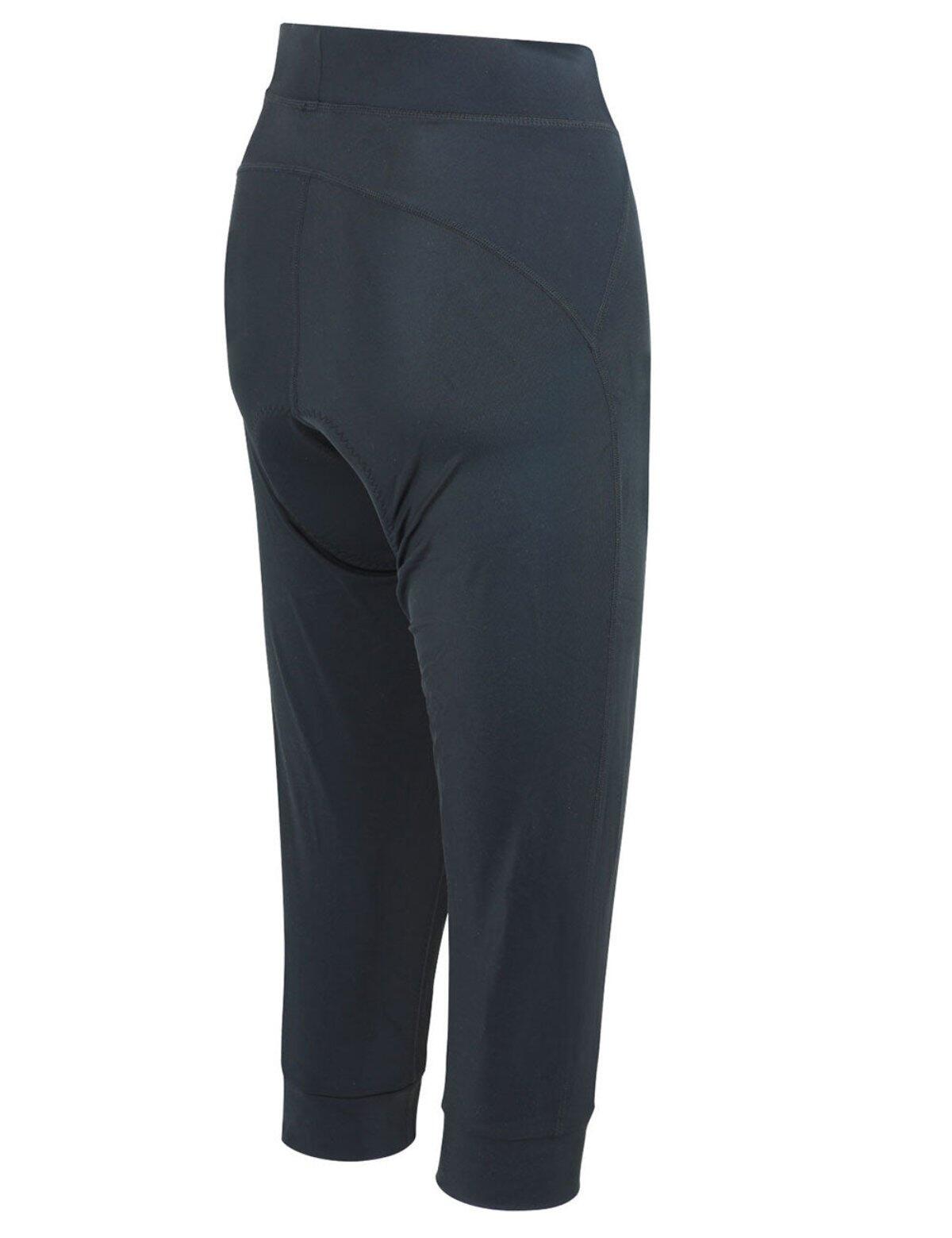 Damen Fahrradhose 3/4 Radhose Lang Pro Line Schwarz 4/4
