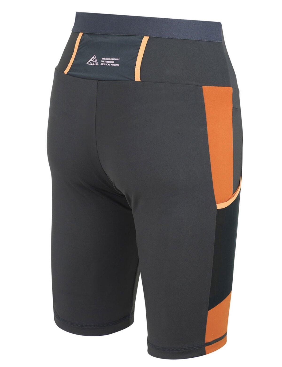 Damen Laufhose Tight Kurz Pro Team Grau 4/4