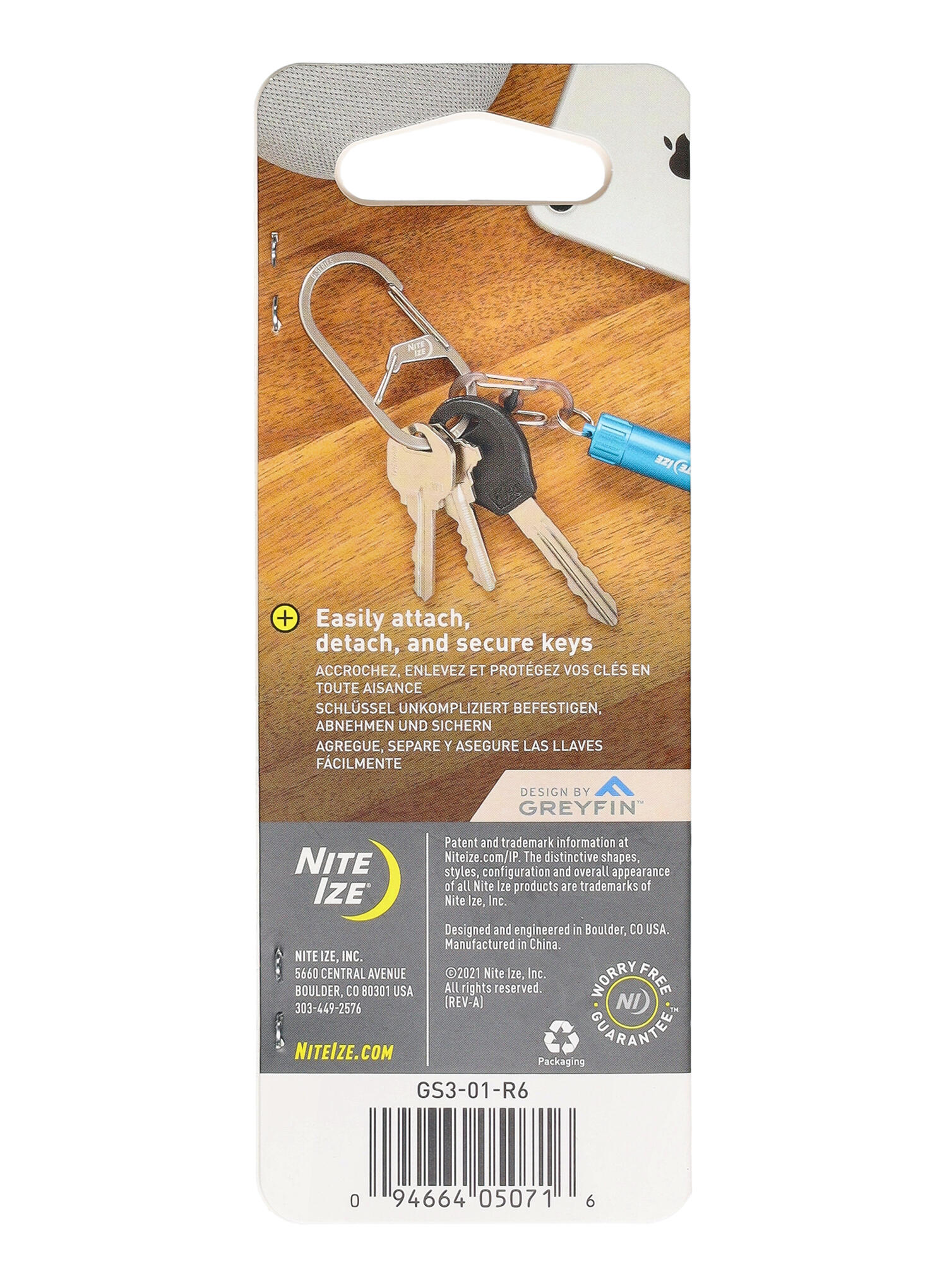 Carabine Nite Ize G-Series Carabiner à Double Chambre 3 - noir 5/7