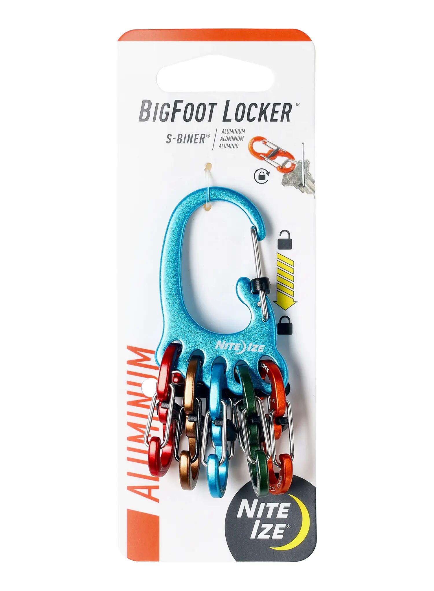 Karabinek Nite Ize BigFoot Locker KeyRack Aluminum - blue 6/7