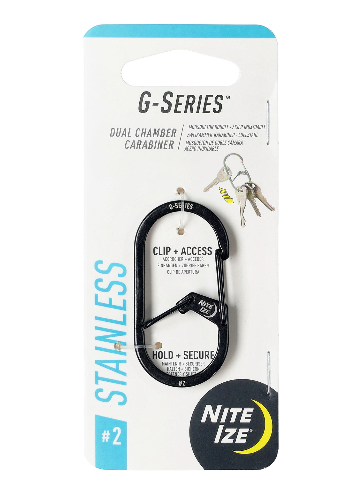 Karabiner Nite Ize G-Series Dual Chamber 2 - zwart 4/7