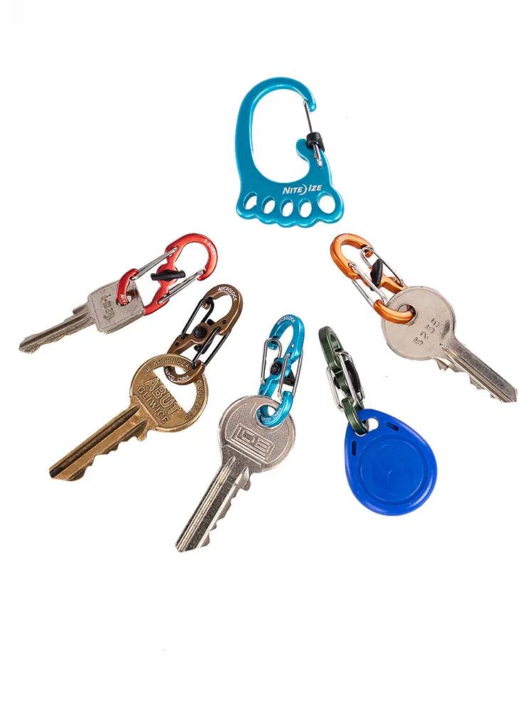 Karabinek Nite Ize BigFoot Locker KeyRack Aluminum - blue 5/7