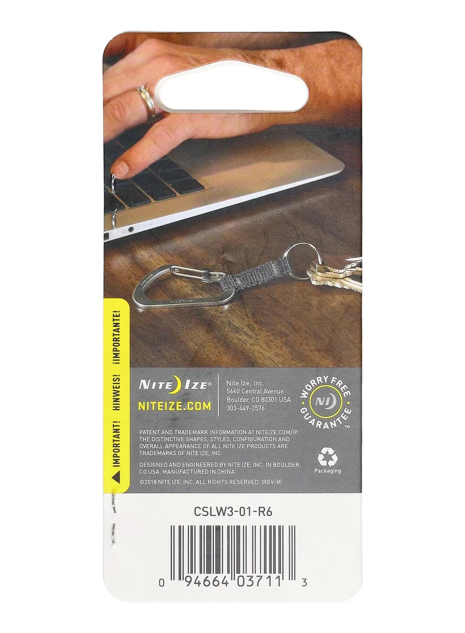 Karabinek Nite Ize SlideLock Key Ring 3 - black 5/7