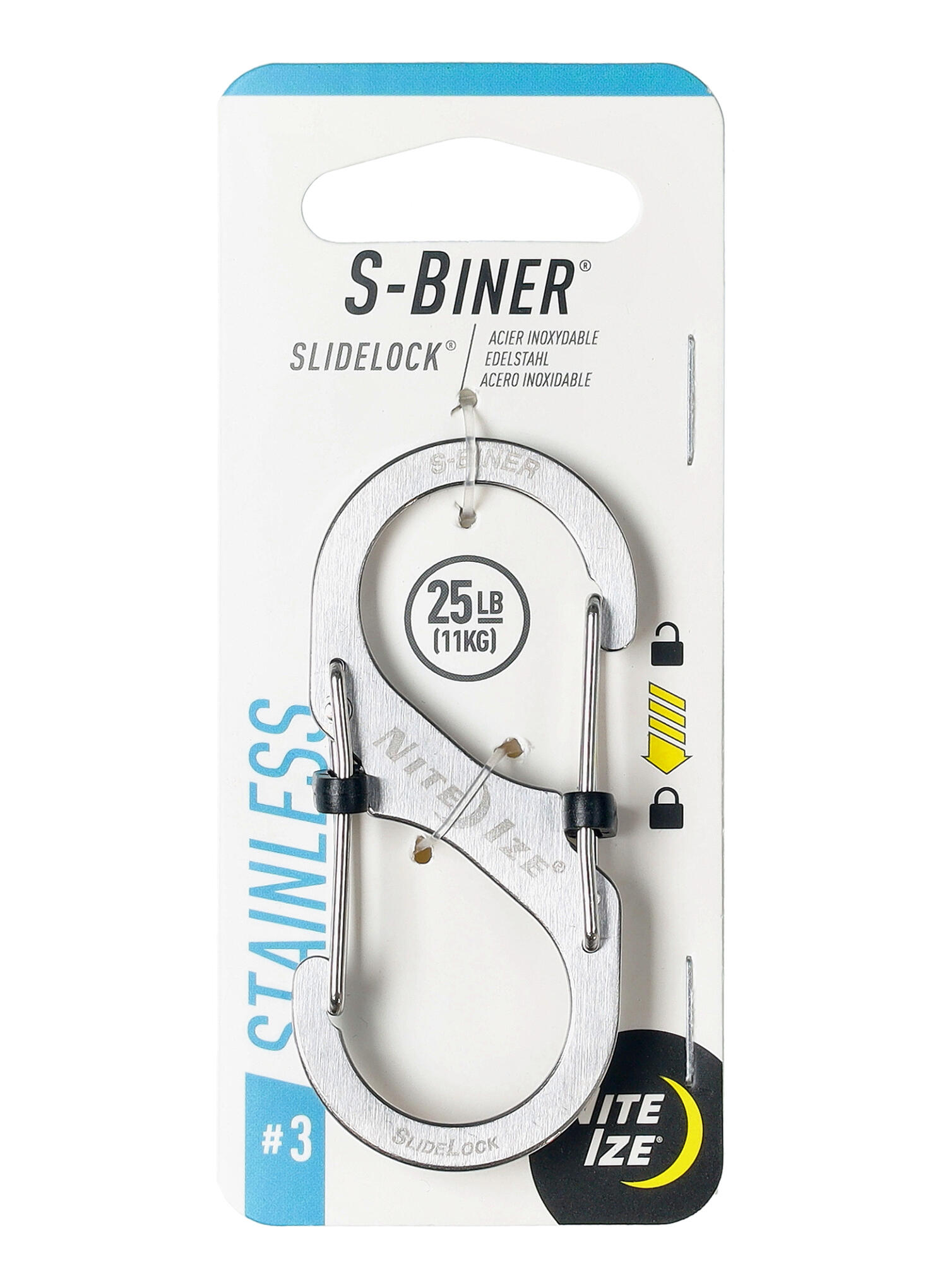 Mousqueton Slidelock S-Biner Stainless Steel T3 Nite Ize 4/7