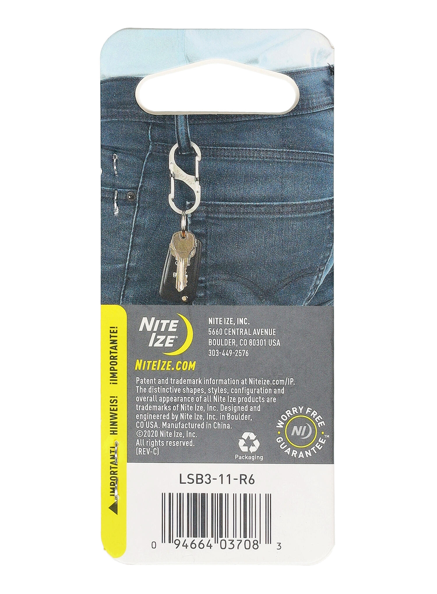 Mousqueton Slidelock S-Biner Stainless Steel T3 Nite Ize 5/7
