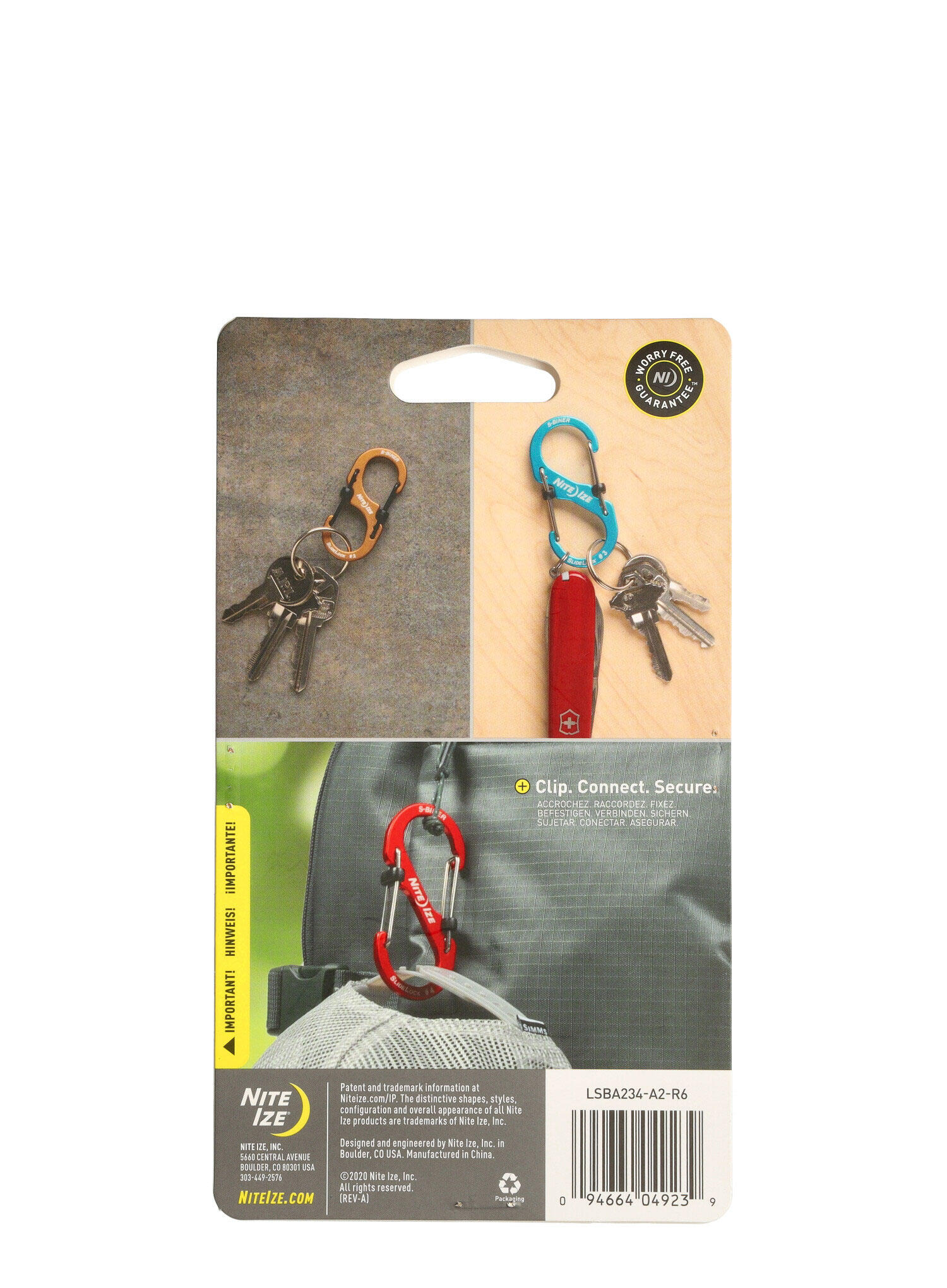 S-Biner SlideLock Aluminium Karabiner 3-Pack Nite Ize 4/5