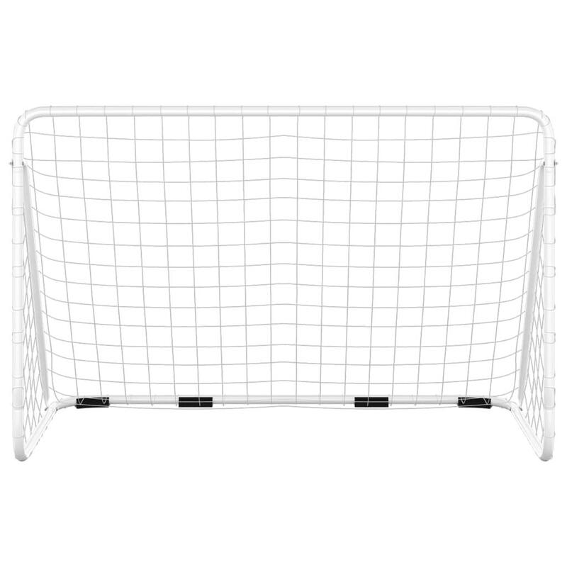 VidaXL poartă de fotbal cu plasă 180x90x120 cm oțel vopsit