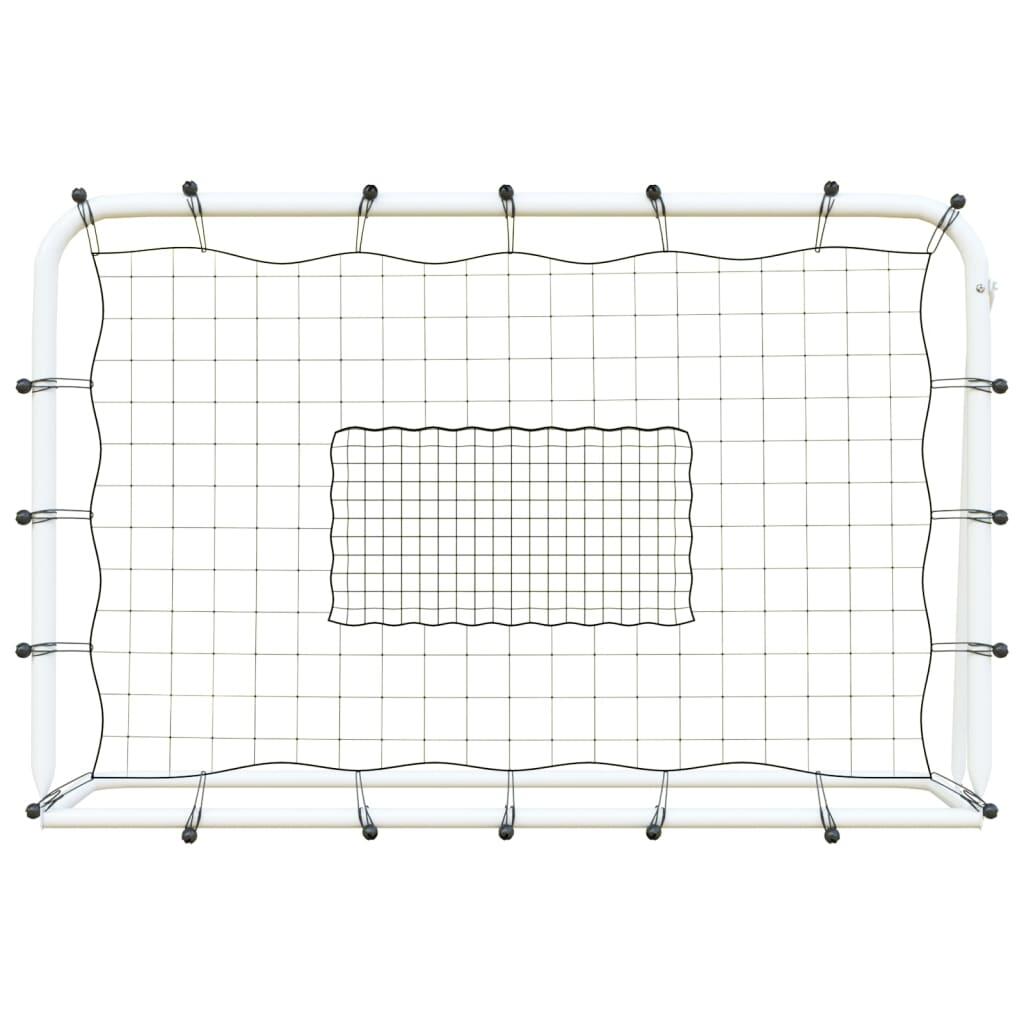 VidaXL Fußball-Reboundnetz 184x61x123 cm pulverbeschichteter Stahlrahmen 3/5