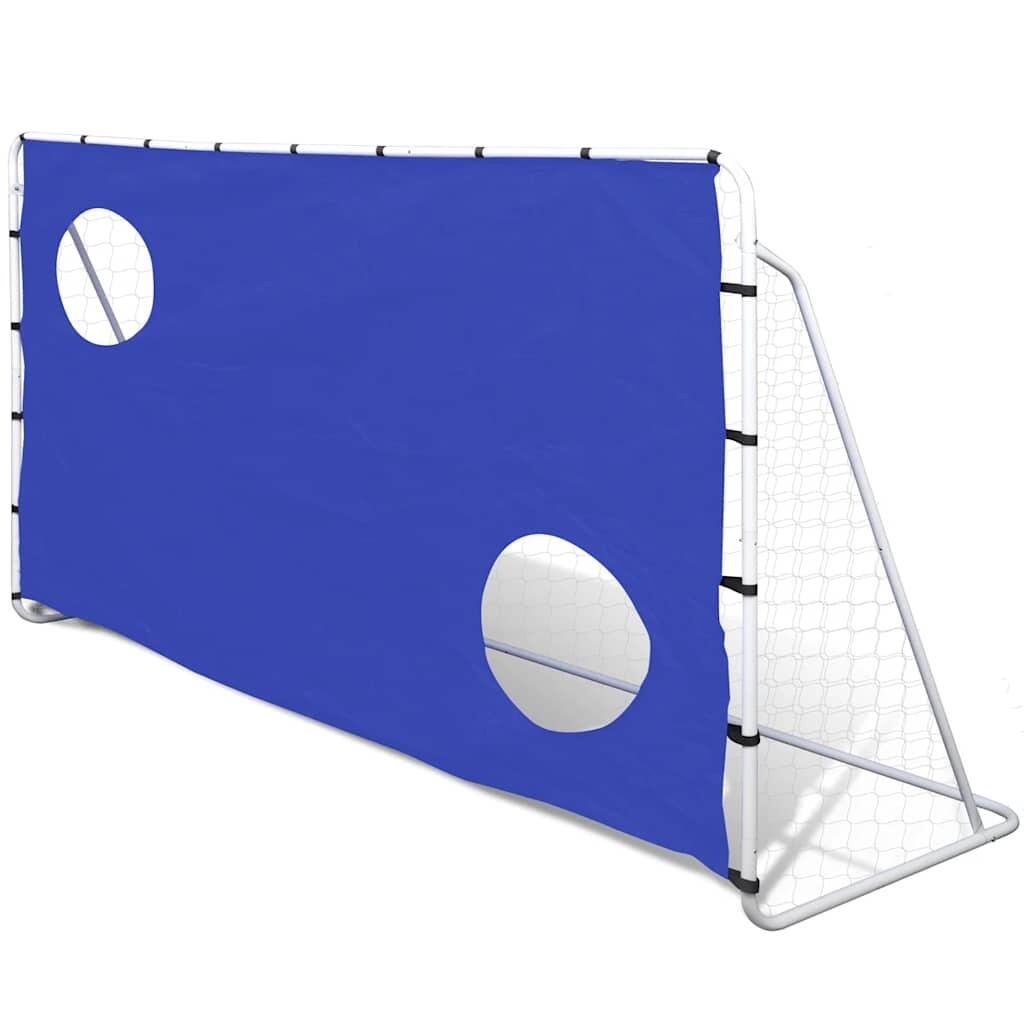 VidaXL football goal with target wall 240x92x150 cm