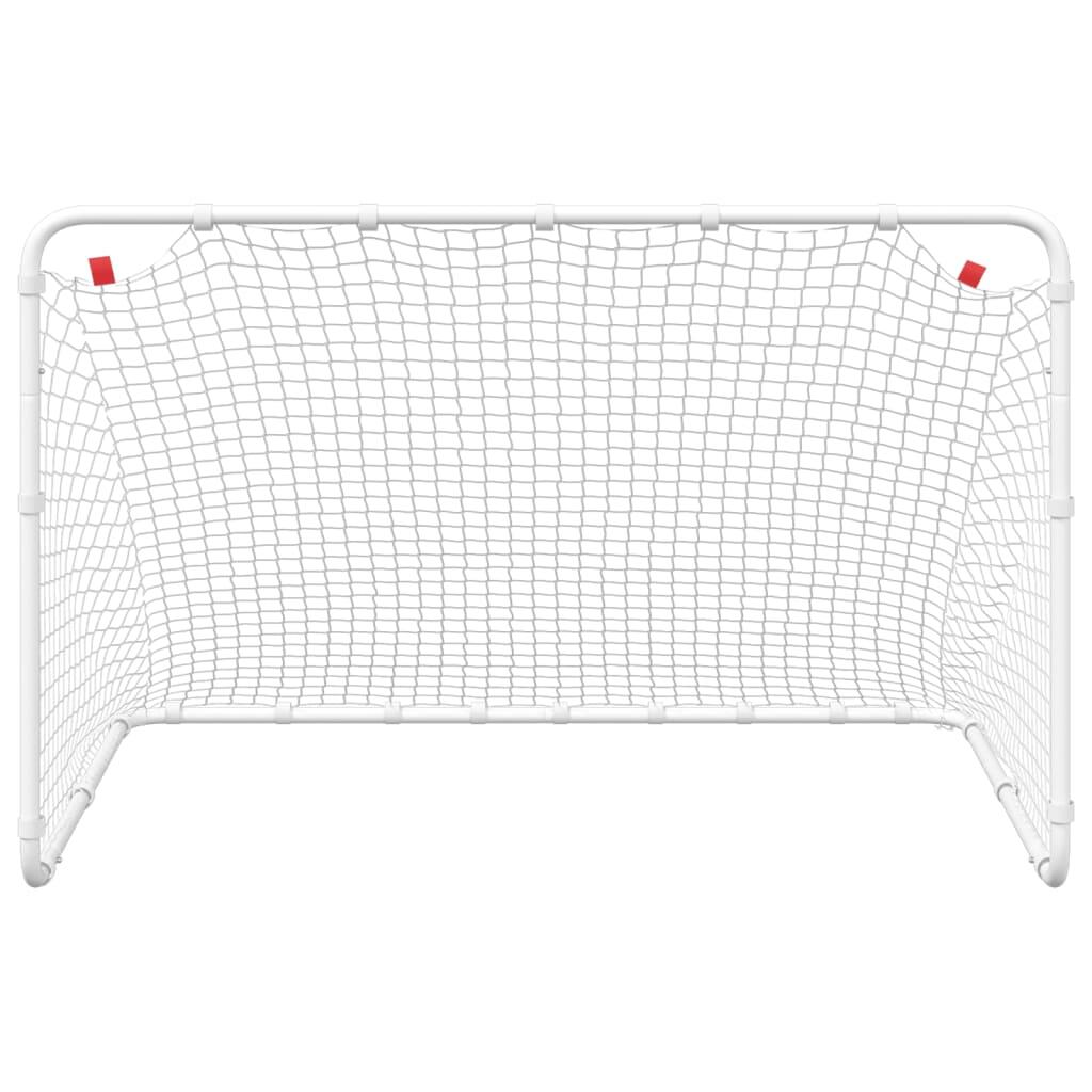 Portería de fútbol acero blanco 4/5