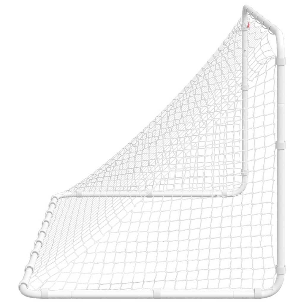 Portería de fútbol acero blanco 5/5