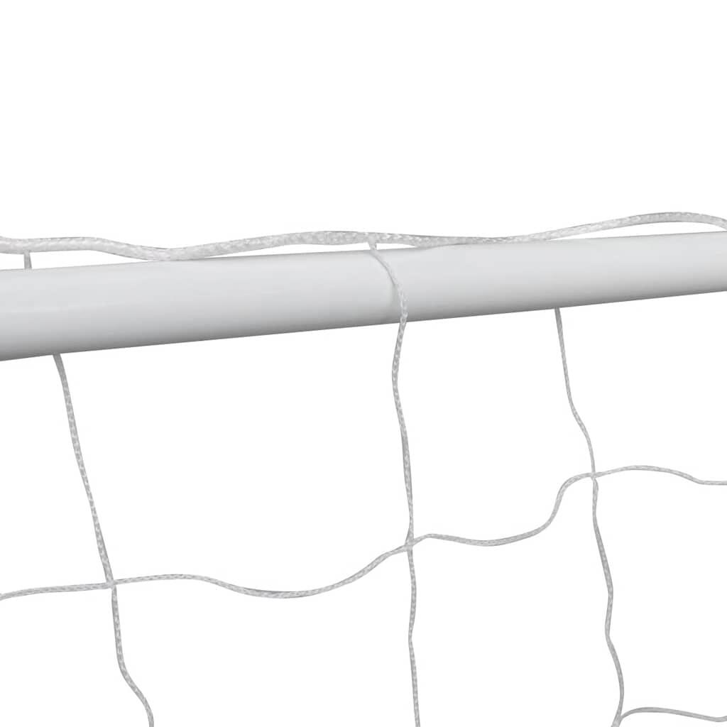 VidaXL Voetbaldoel met net 182x61x122 cm staal wit 3/5