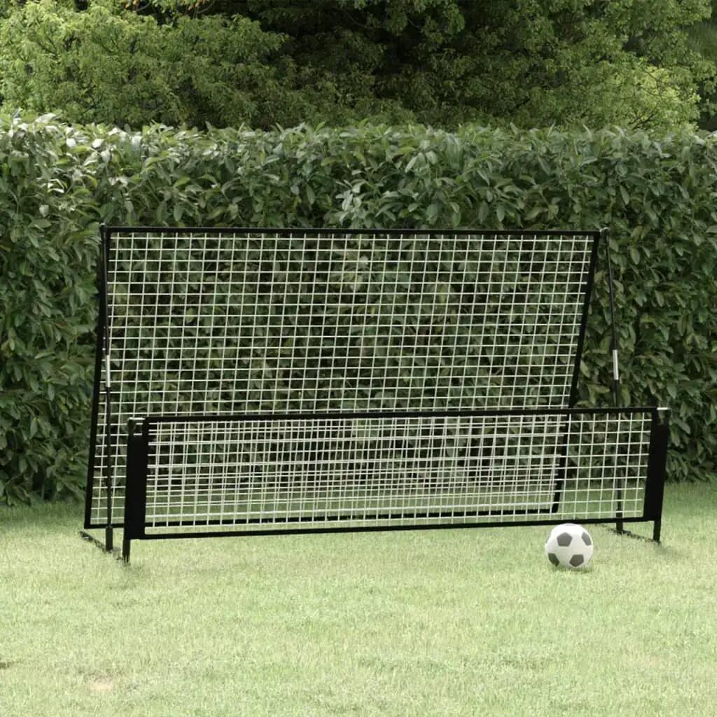 VidaXL 2-in-1 Football Rebounder and Goal 202x104x120 cm Steel