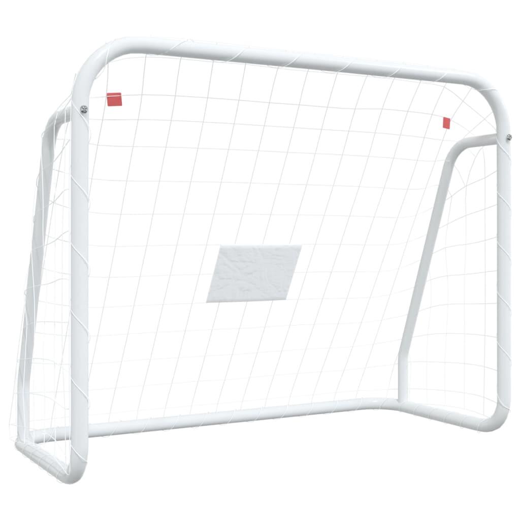 VidaXL Voetbaldoel met net 125 x 96 x 60 cm staal en polyester 2/5