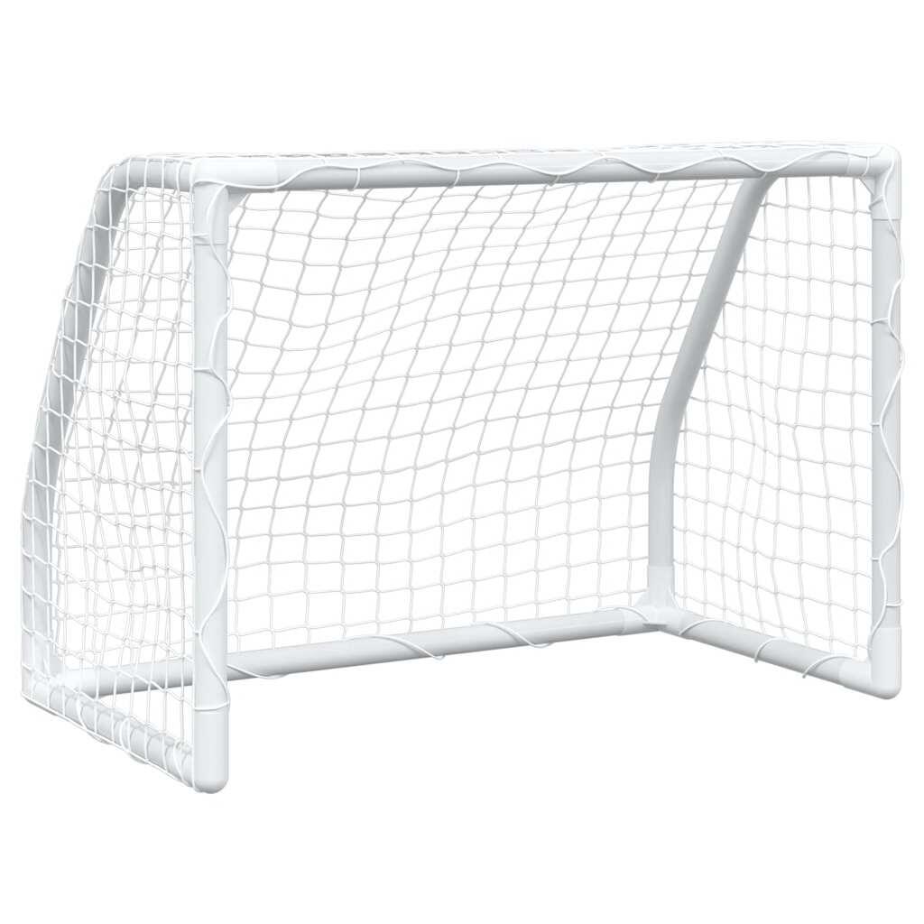 VidaXL Kindervoetbaldoelen 2 st met bal 64x35x48 cm metaal wit 4/5
