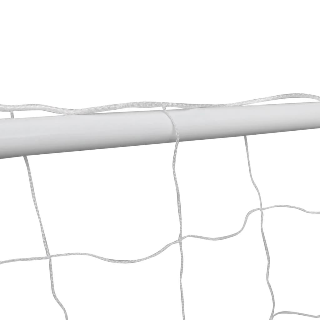 VidaXL 2x Bramki Piłkarskie z Siatkami 182x61x122 cm Stal Białe 4/5