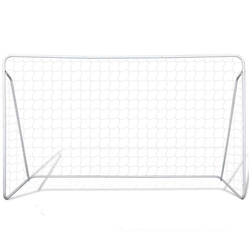 But de fotbal VidaXL cu cadru din oțel 240 x 90 x 150 cm