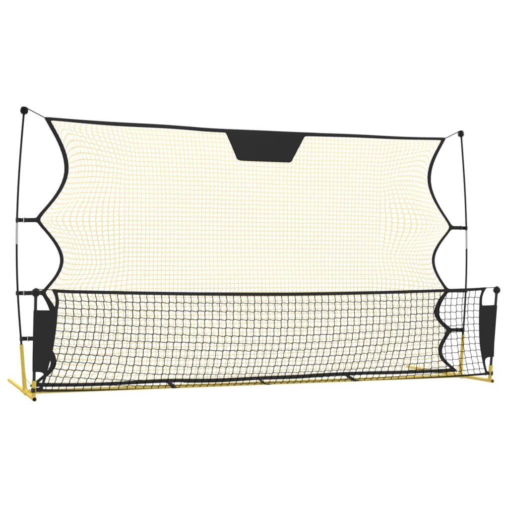 VidaXL Voetbal Reboundnet 183x85x120 cm Zwart en Geel 2/5