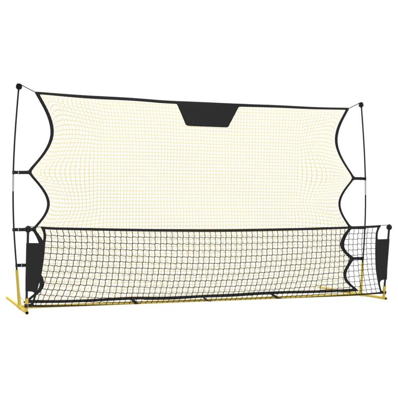 VidaXL Plasă Rebound pentru Fotbal 183 x 85 x 120 cm Negru/Galben