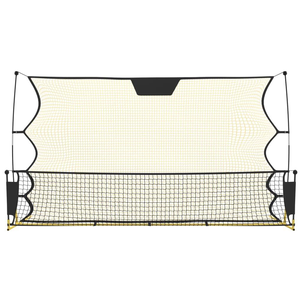 VidaXL Voetbal Reboundnet 183x85x120 cm Zwart en Geel 3/5