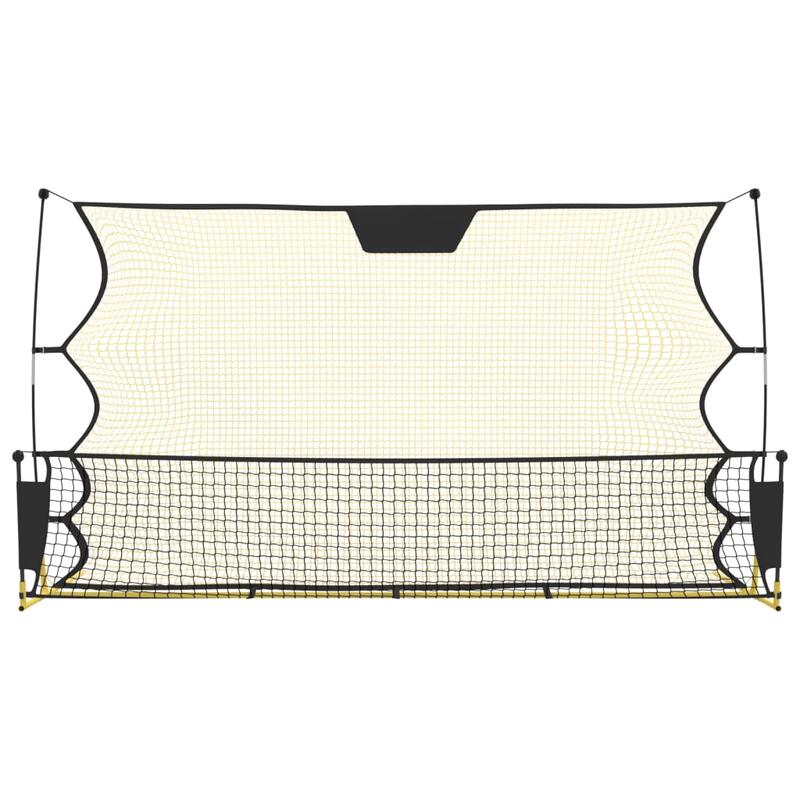 VidaXL Plasă Rebound pentru Fotbal 183 x 85 x 120 cm Negru/Galben