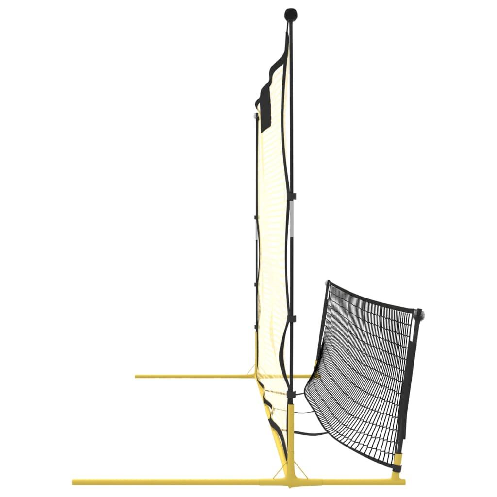 VidaXL Voetbal Reboundnet 183x85x120 cm Zwart en Geel 4/5