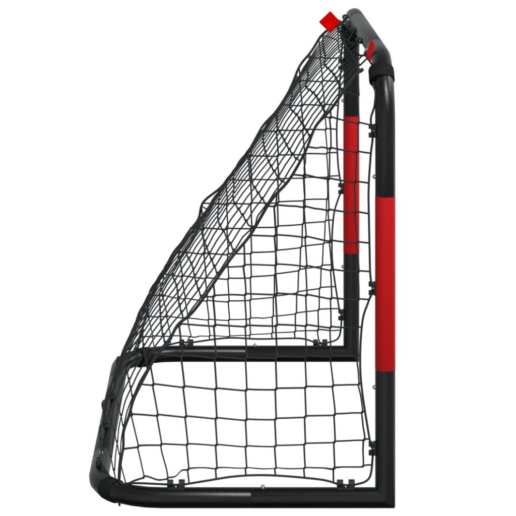 VidaXL Voetbaldoel met net 90x48x71 cm rood-zwart 5/6