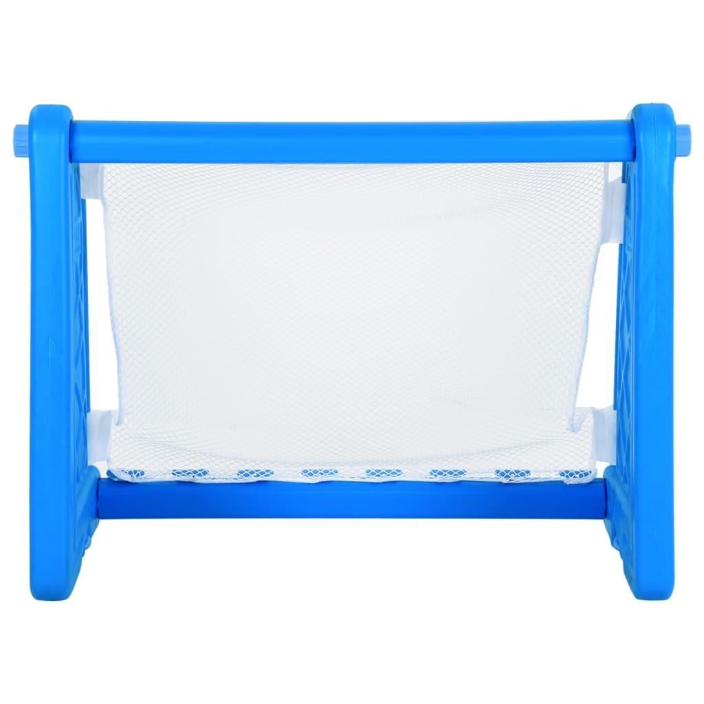 VidaXL Portería para niños 100 x 75 x 55 cm plástico azul 2/5