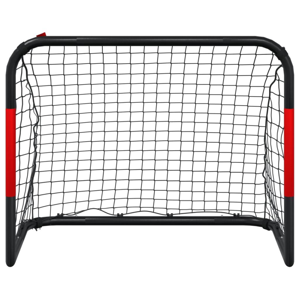 VidaXL Voetbaldoel met net 90x48x71 cm rood-zwart 4/6