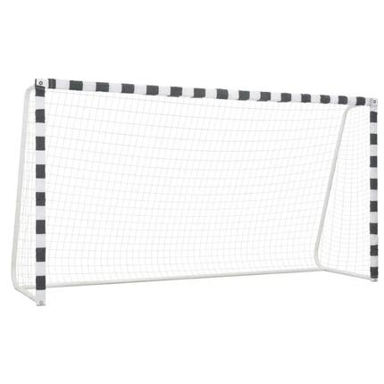 VidaXL Bramka do piłki nożnej 300x160x90 cm metal czarny i biały