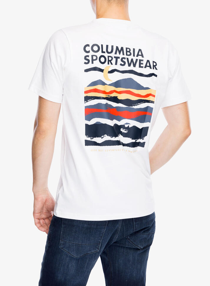 Koszulka z nadrukiem męska Columbia Explorers Canyon Back S/S Tee
