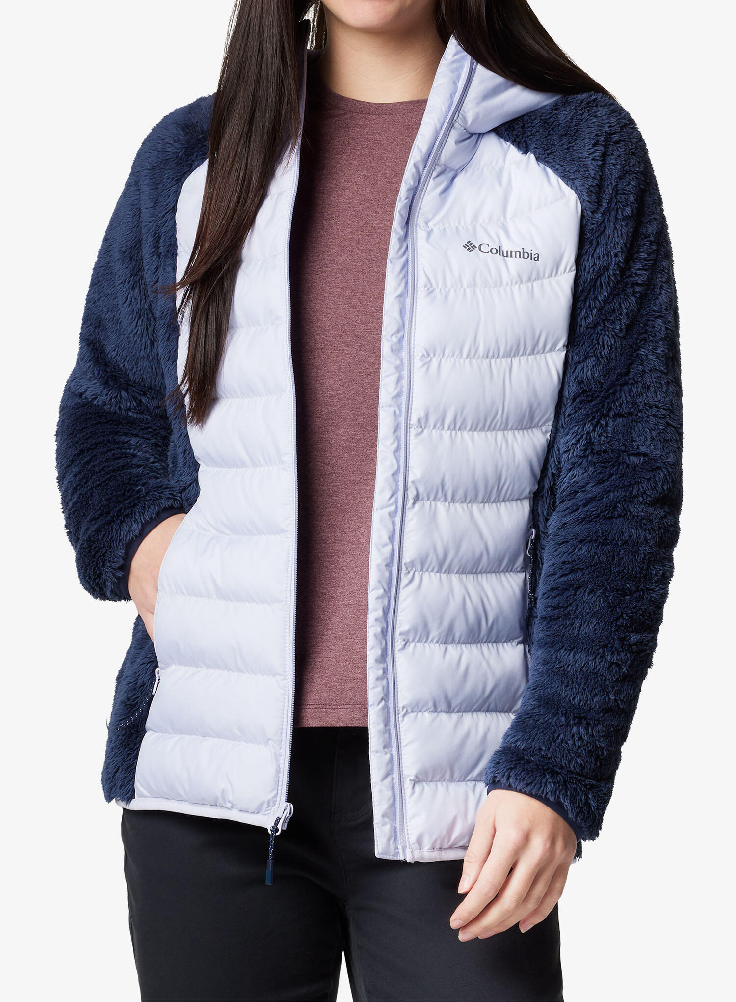 Kurtka ocieplana damska Columbia Powder Lite II Sherpa Hybrid Jacket 3/6