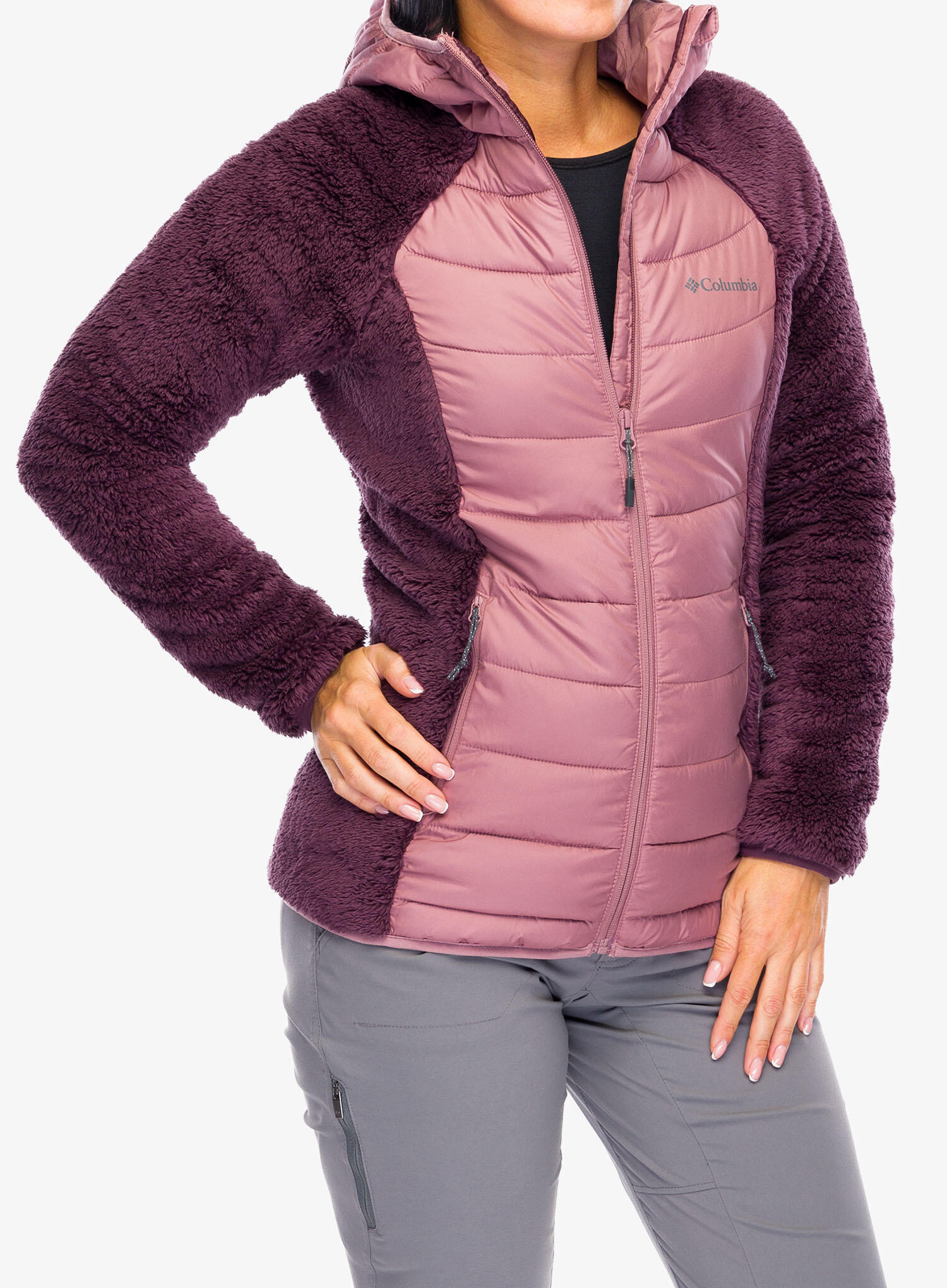 Kurtka ocieplana damska Columbia Powder Lite II Sherpa Hybrid Jacket 3/7