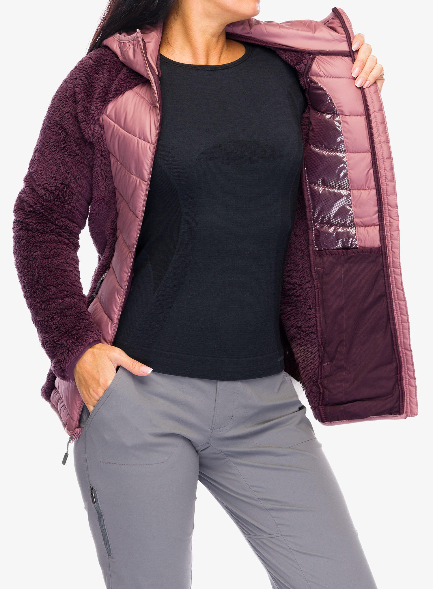 Kurtka ocieplana damska Columbia Powder Lite II Sherpa Hybrid Jacket 5/7