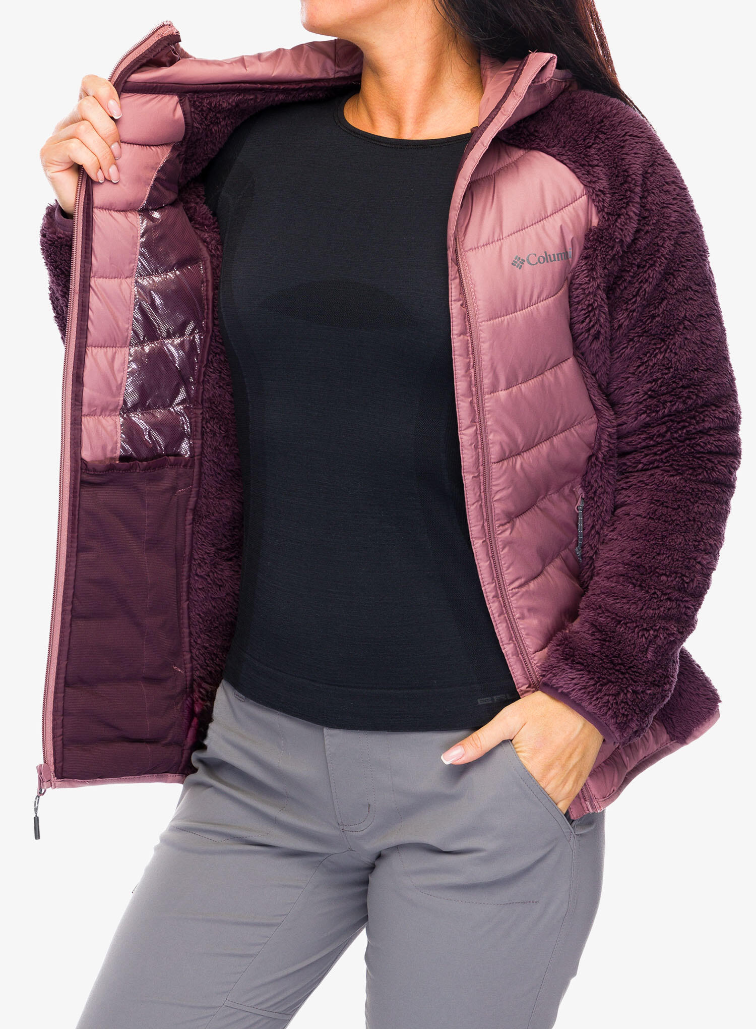 Kurtka ocieplana damska Columbia Powder Lite II Sherpa Hybrid Jacket 6/7