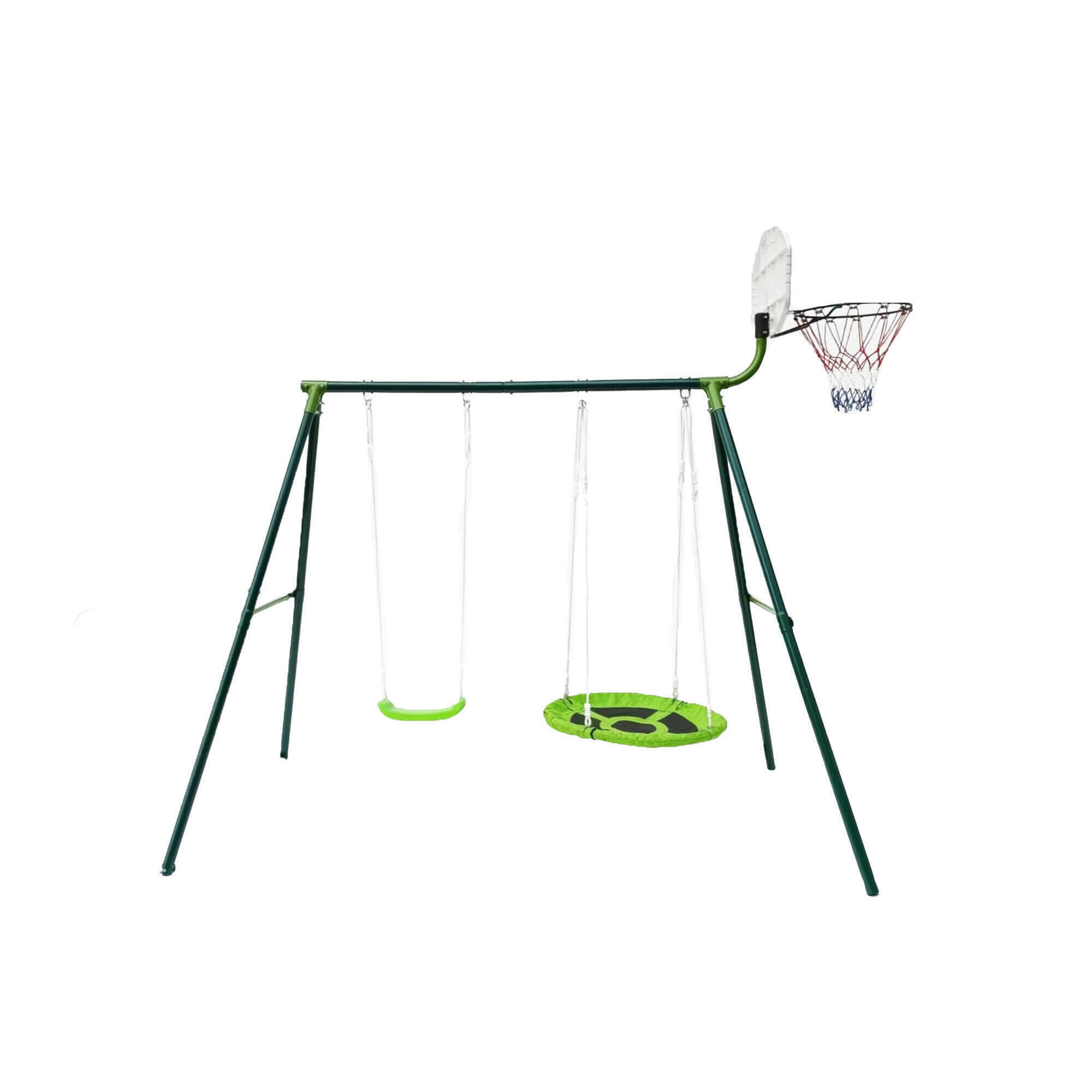 Baloiços de dois níveis com cesto de basquetebol
