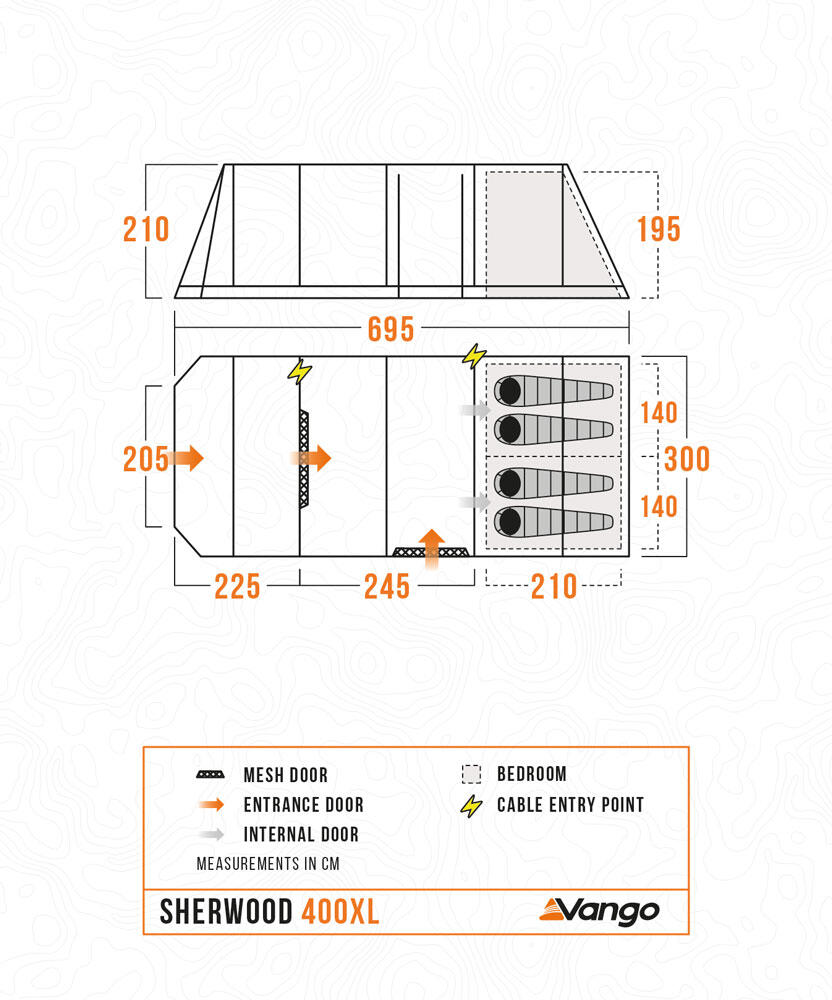 Namiot kempingowy rodziny 4 osobowy Vango Sherwood 400XL Package 7/7