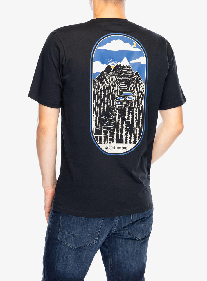 Koszulka bawełniana męska Columbia Rockaway River Graphic SS Tee