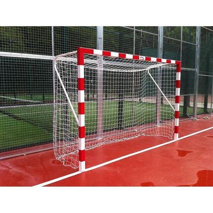 Set feste Handball-Futsal-Tore Aluminium 80x80 mm