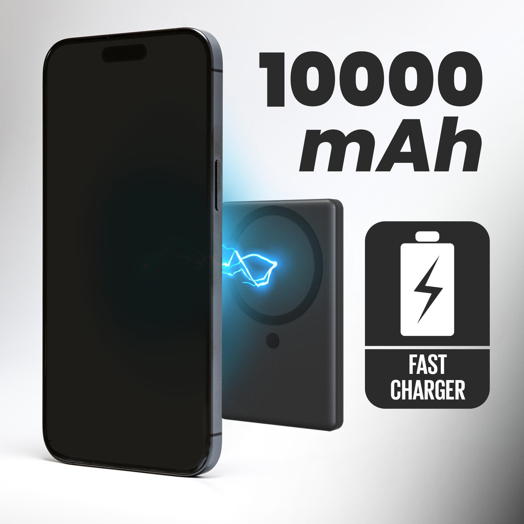 MILAN Powerbank SLIM 10000mah wireless senza fili magnetico PD 22.5 W 5/7