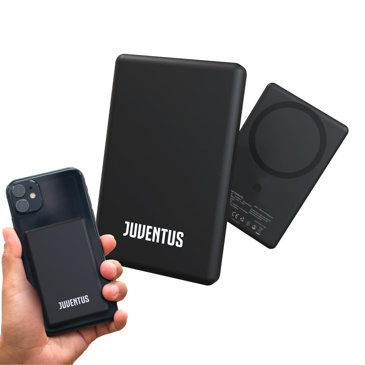 JUVENTUS Powerbank SLIM 7.9mm  wireless senza fili magnetico 5000mah 7/7