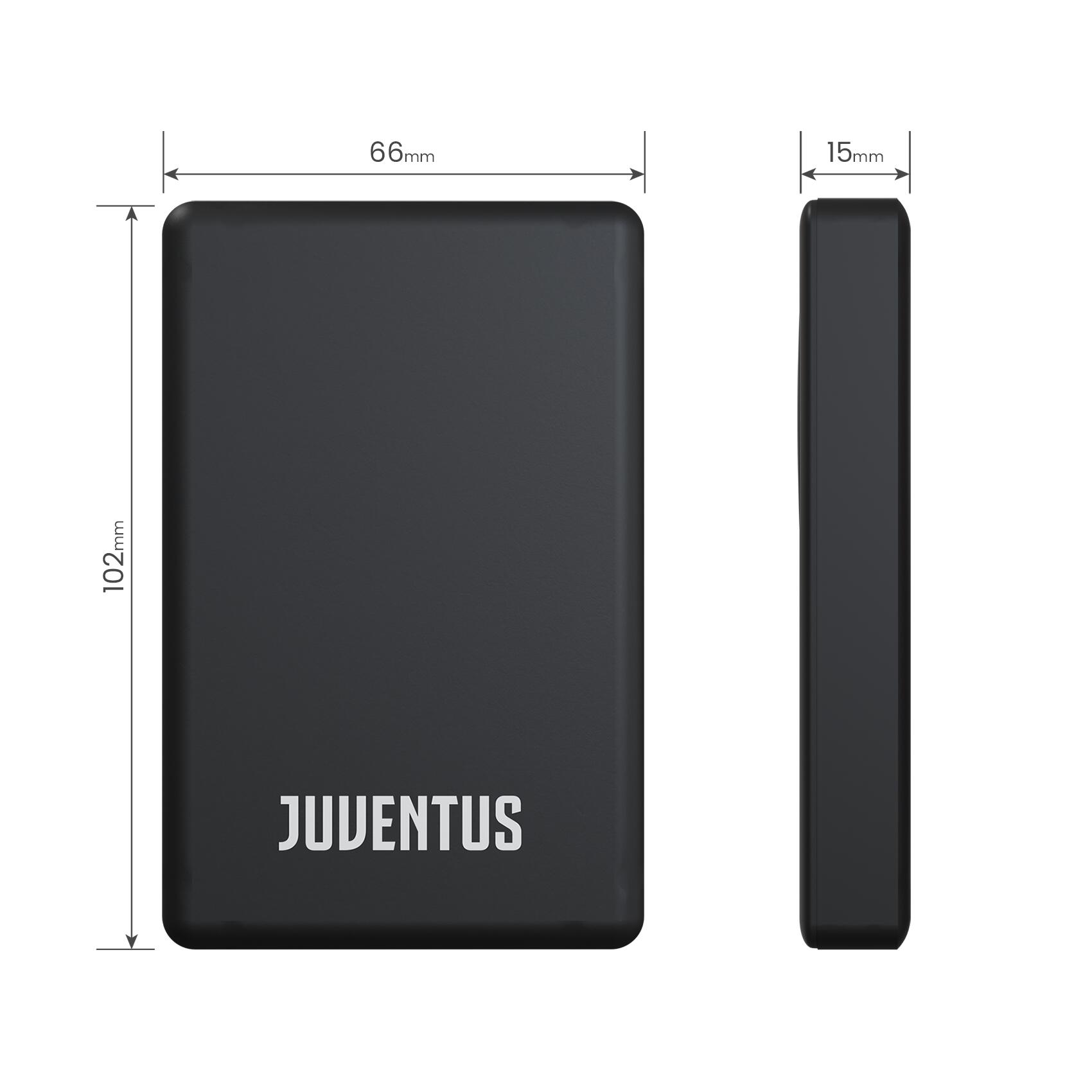 JUVENTUS Powerbank SLIM 10000mah wireless senza fili magnetico PD 22.5 W 6/7