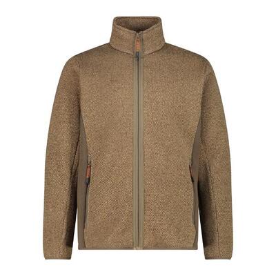 Fleece Pullover Herren - CMP Man Knit-tech Jacket- Corteccia