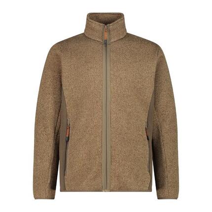 Fleece Pullover Herren - CMP Man Knit-tech Jacket- Corteccia